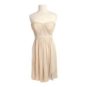 Jenny Yoo Collection Beige Chiffon Bridesmaid Dress